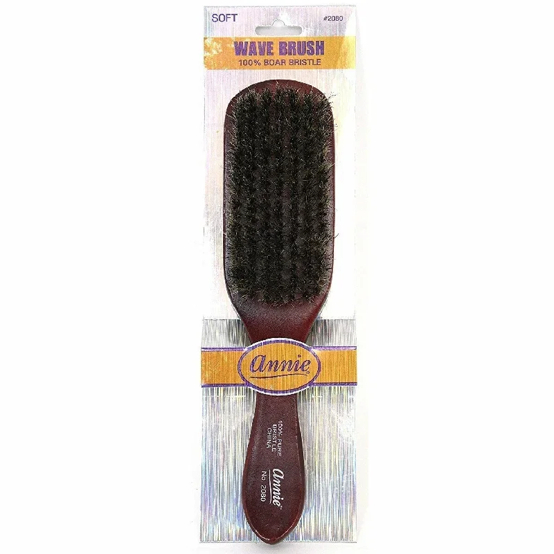 Annie: Soft 100% Boar Bristle Wave Brush #2080