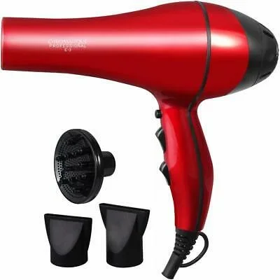 Chromatique Professional E3 Tourmaline Ionic Ceramic Salon Hair Blow Dryer Red