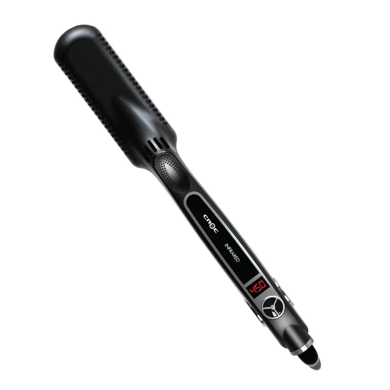 Classic Infrared Tourmaline Ceramic Black Titanium Flat Iron 1.5''