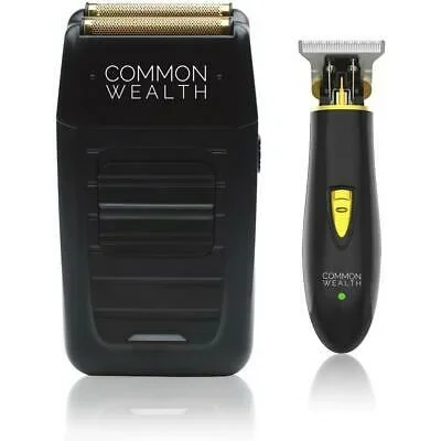 Common Wealth Pro Finishing Kit Cordless Shaver + Skeleton Outliner Hair Trimmer CWFK78