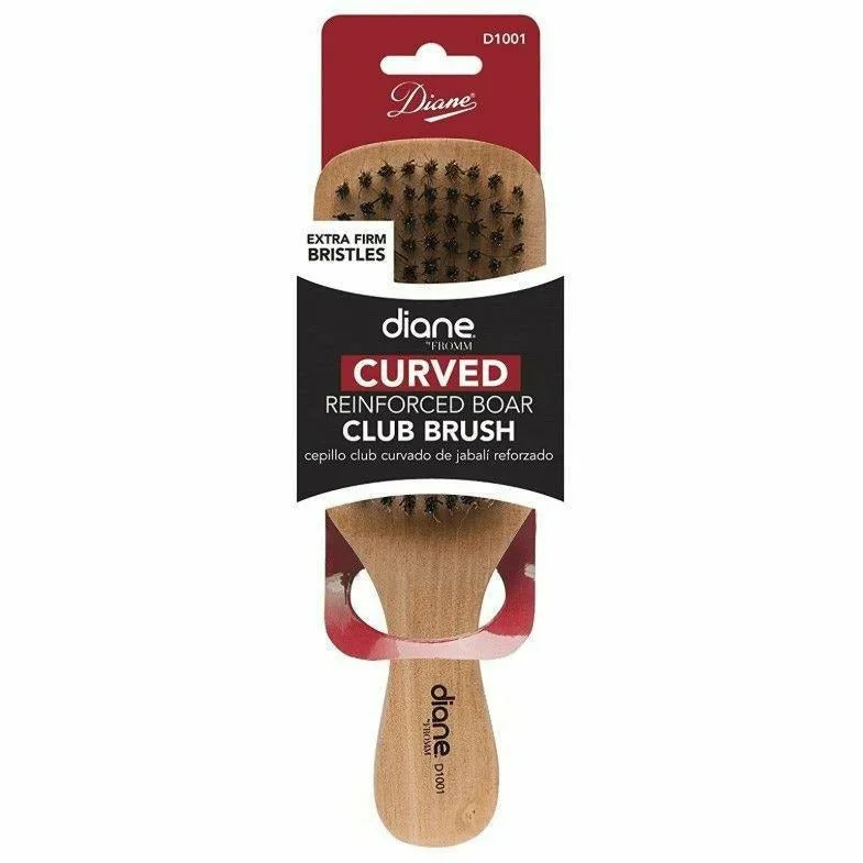 Diane: Hard Curved Reinforced Boar Club Wave Brush #D1001