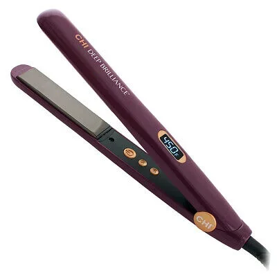 CHI Deep Brilliance 1 Black Titanium Salon Flat Iron Purple GFDB12