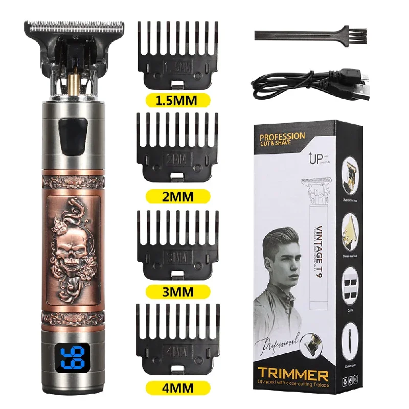 hair-clippers-for-men-professional-barber-clippers-rechargeable-cord-cordless-clipper-four-guide-combs-professional-full-metal-hair-cutting-kit-beard-trimmer-grey-color-2