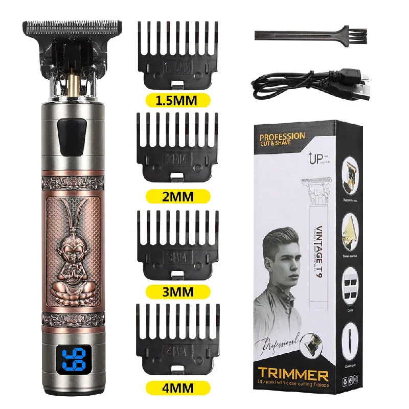 hair-clippers-for-men-professional-barber-clippers-rechargeable-cord-cordless-clipper-four-guide-combs-professional-full-metal-hair-cutting-kit-beard-trimmer-grey-color-2