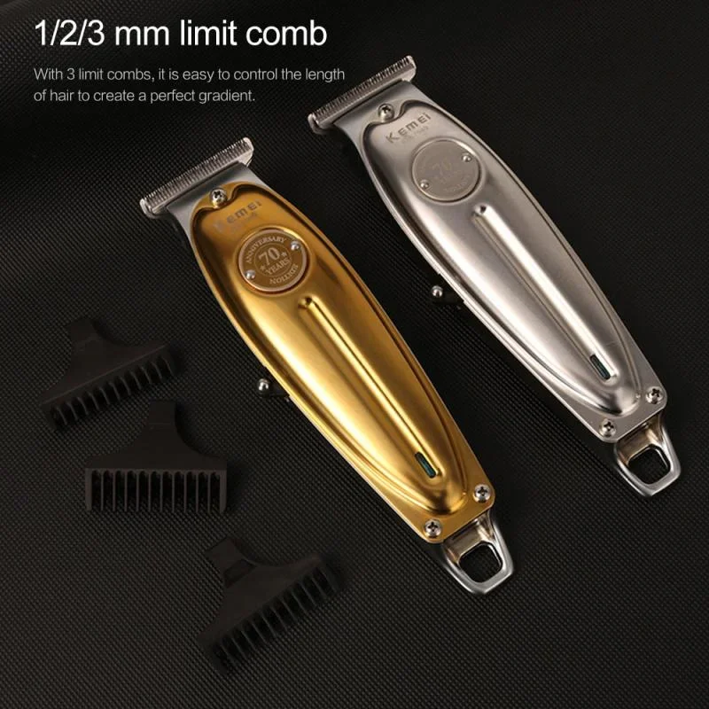 Kemei KM-1949 Rechargeable Hair Clipper Plug-in Dual-use Oil Head Ceramic Electric Beard Shaver Baldheaded Hair Cutting Machine