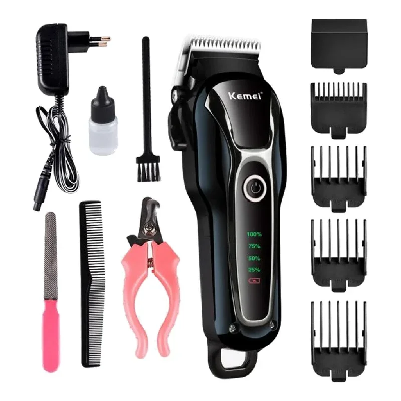 KEMEI Professional Electric Dog Pet Hair Trimmer Dog Hair Clipper Grooming Machine Hair Remover Set for Cat Pet KM-1991