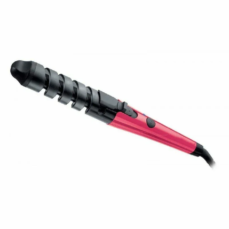 Spiral hair straightener in ceramic curling iron