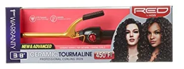 RED BY KISS CERAMIC CURLING IRON 3/8"