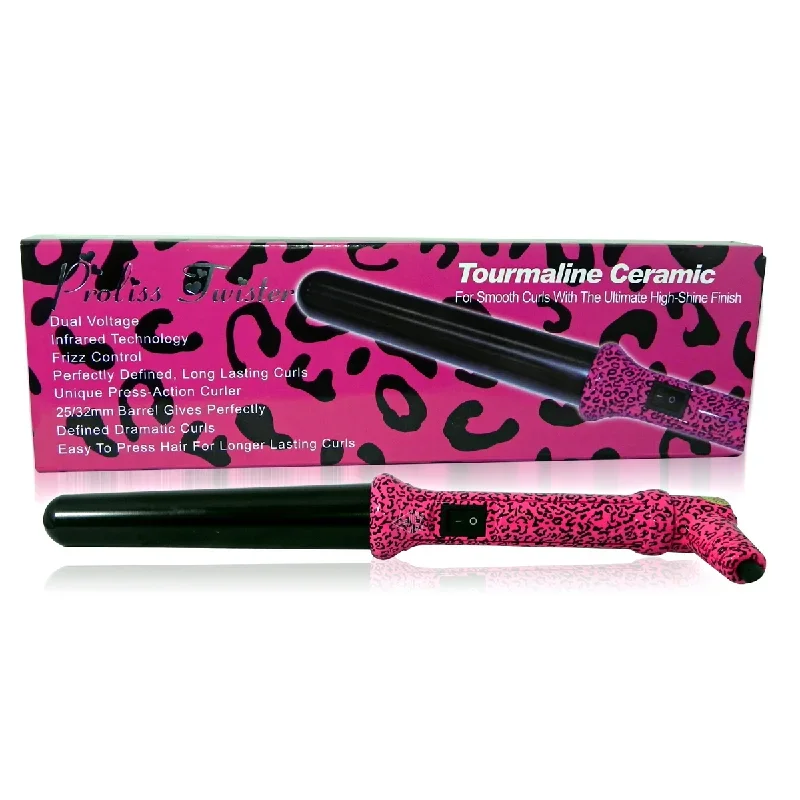 The Twister - 25mm-32mm Tourmaline-Infused Ceramic Pro Curling Wand