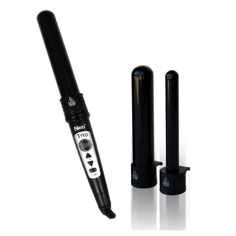 Trio 3-in-1 Digital Pro Interchangeable Ceramic Curling Wand Set