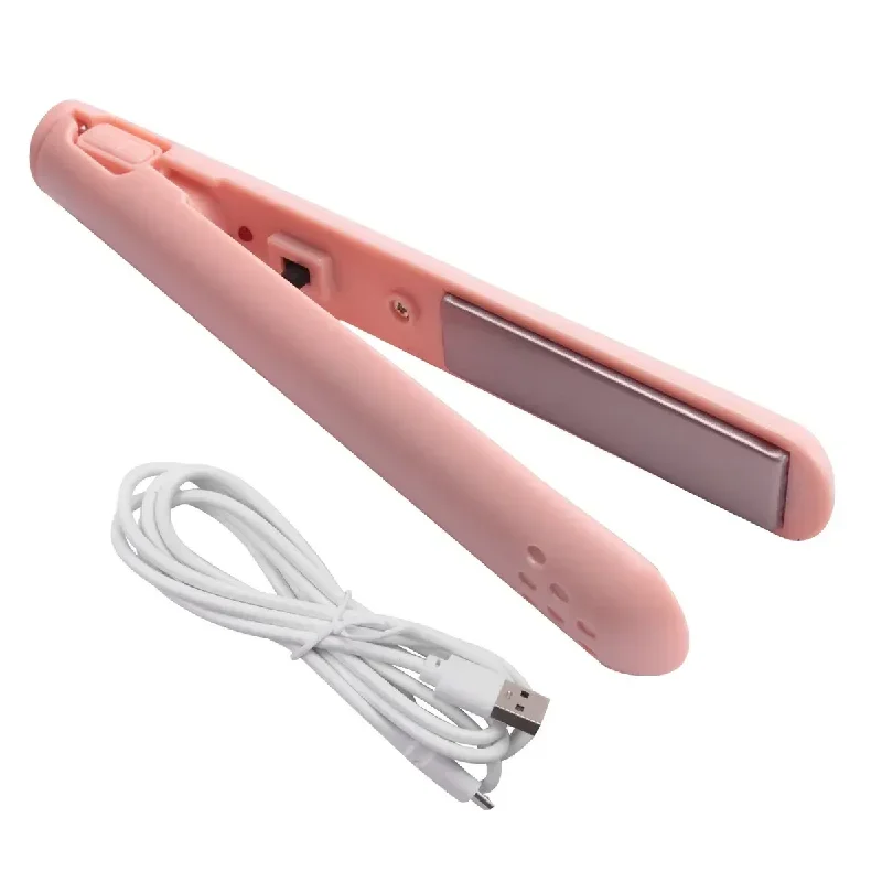 usb-cable-mini-portable-hair-straightener-for-straight-and-curling-dual-use-curling-irons-for-students-pink