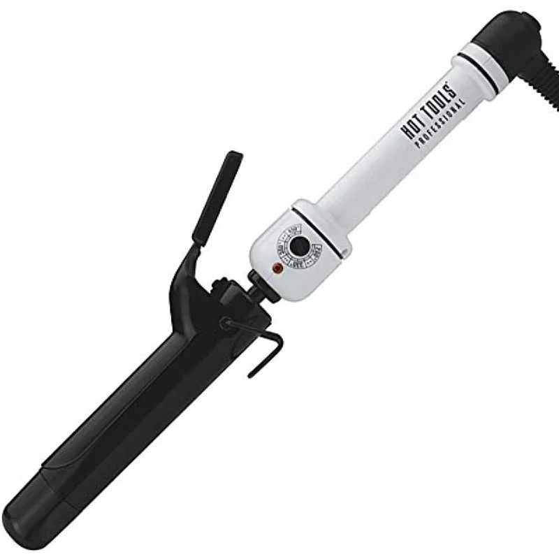 Hot Tools HTBW45 Spring Curling Iron, Black/White, 1 1/4 Inches